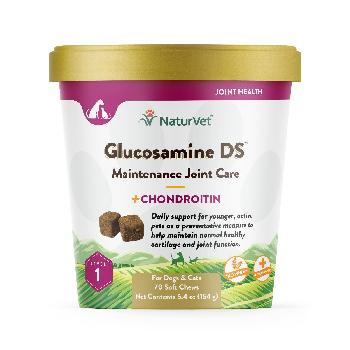 NaturVet Glucosamine DS Level 1 for Dogs & Cats, 70 Soft Chews